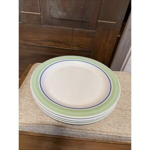 Pflatzgraff Dinner Plates Blue Band Green Band Set Of 4